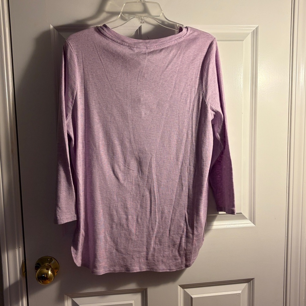 NWT Tommy Bahama Light Purple Long Sleeve Top - Picture 4 of 4